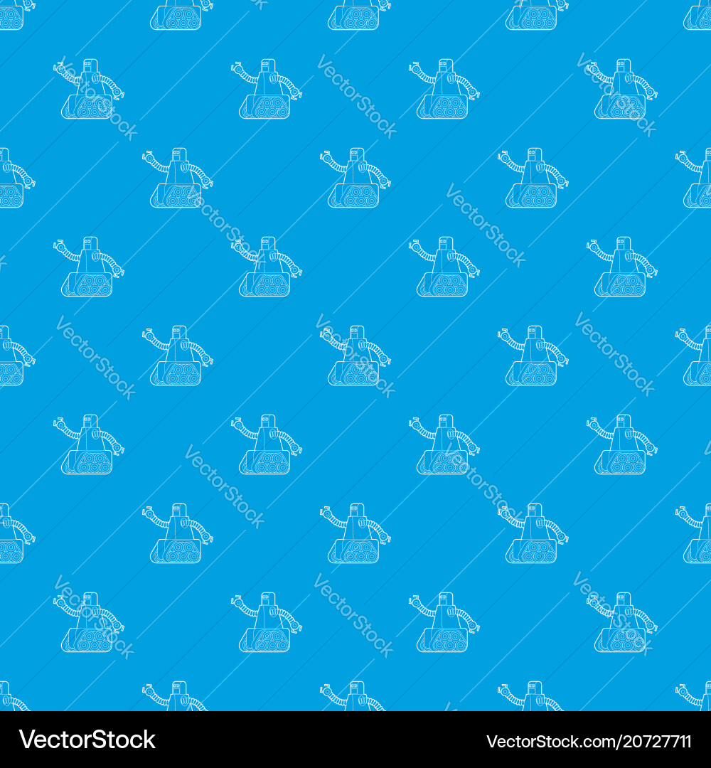Robot with caterpillar track pattern Robot with caterpillar track pattern vector image