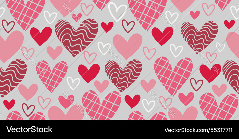 Seamless pattern with abstract hearts Seamless pattern with abstract hearts vector image
