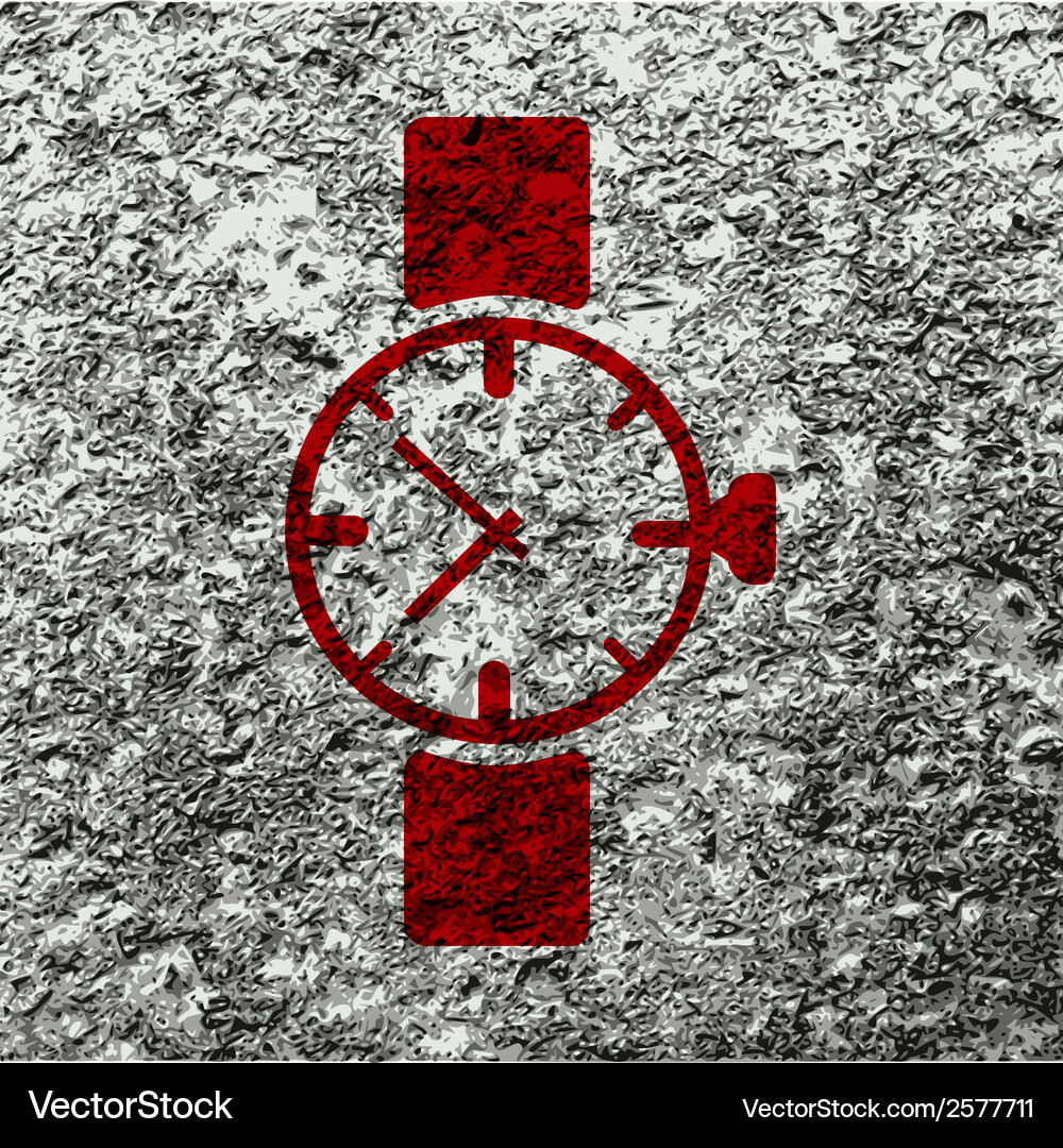 Watchclock flat modern web button and space Vector Image
