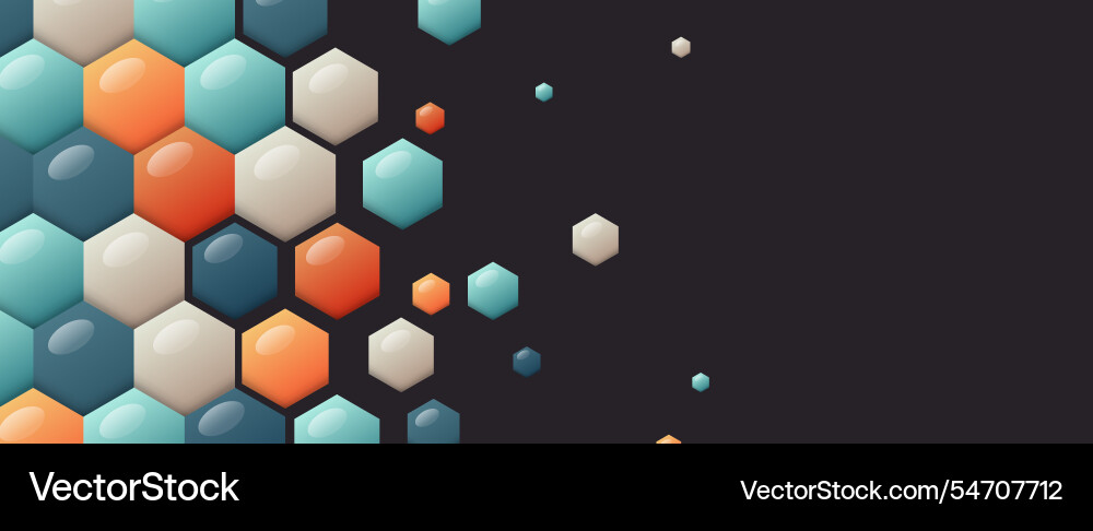 Abstract technology color hexagon background Abstract technology color hexagon background Vector Image