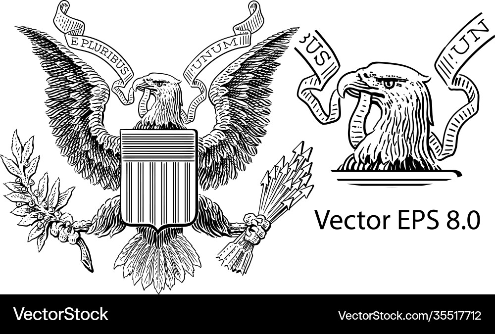 American Dollar Eagle Royalty Free Vector Image