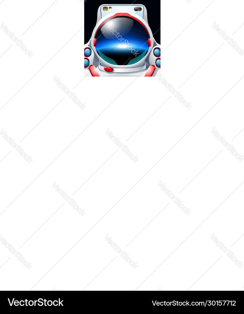 Astronaut with planet reflection Astronaut with planet reflection vector image