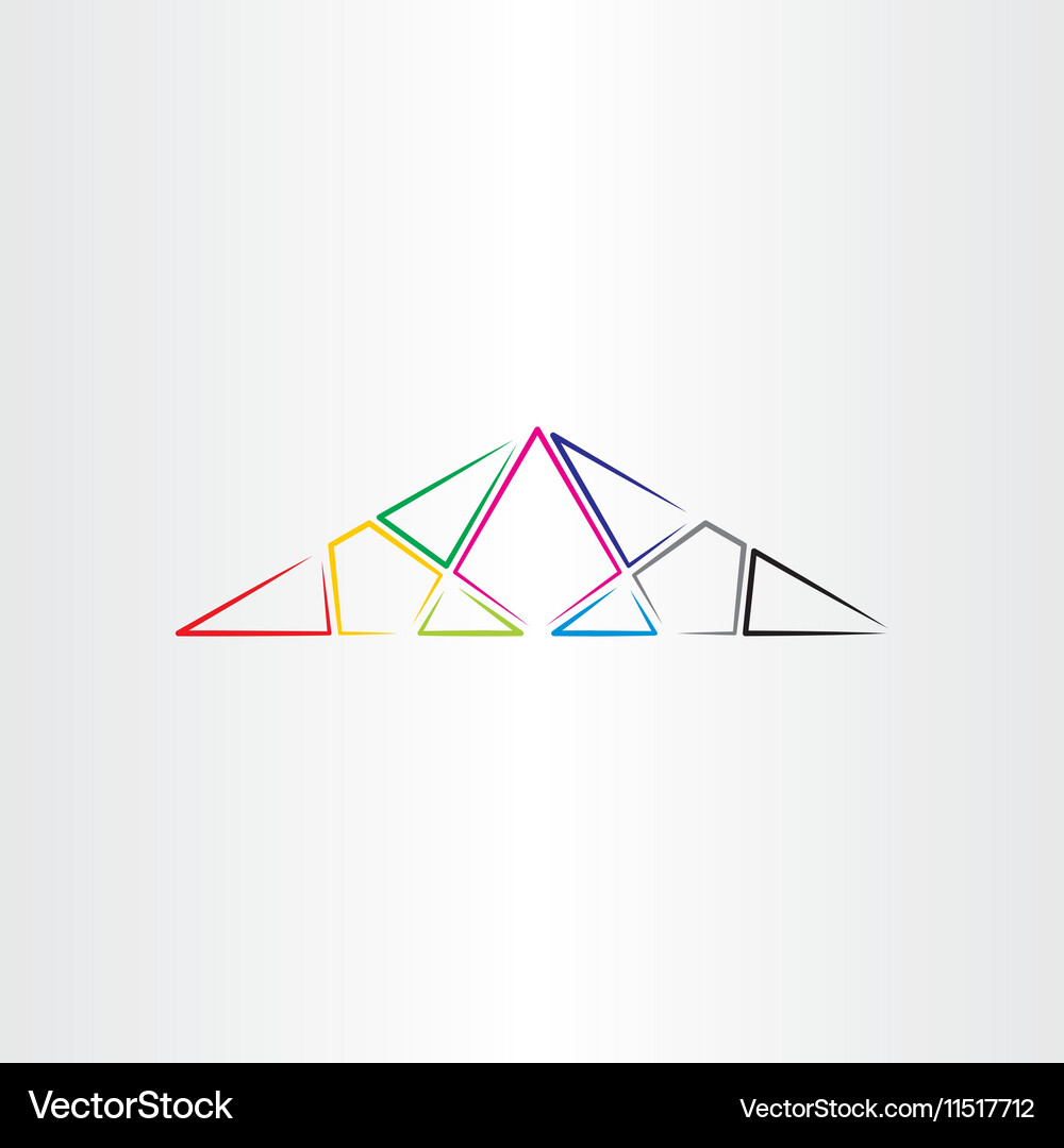 Colorful triangle background design element Vector Image