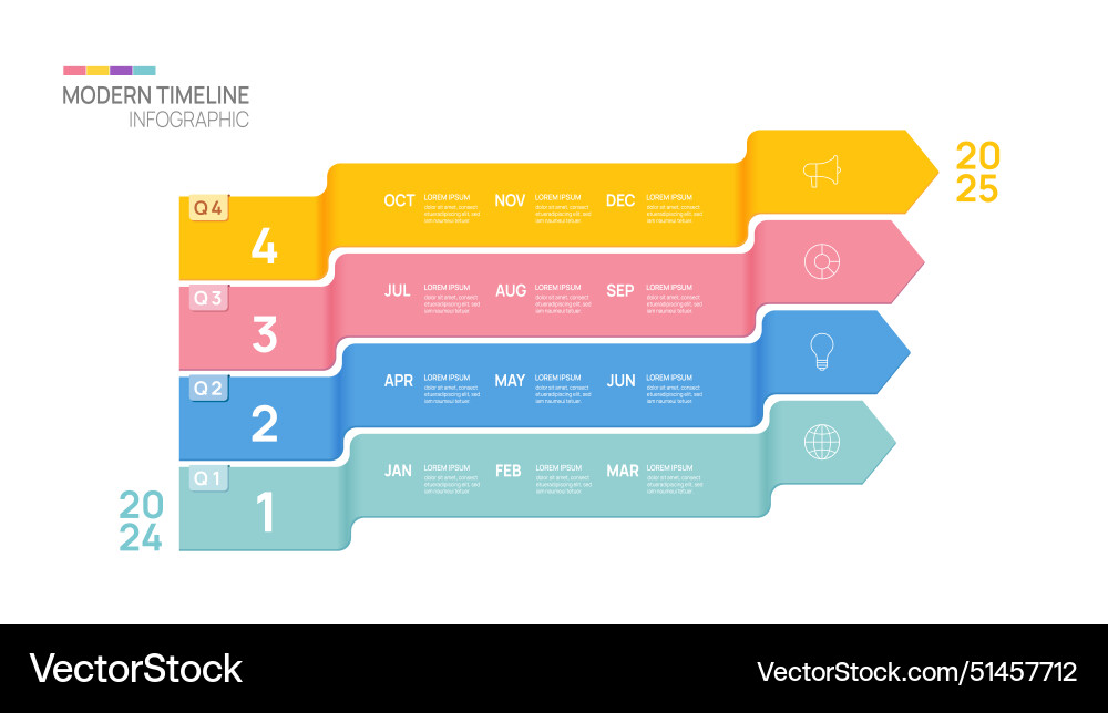 Geschäftsschritt Zeitleiste Infografik Pfeilvorlage Geschäftsschritt Zeitleiste Infografik Pfeilvorlage vektorbild