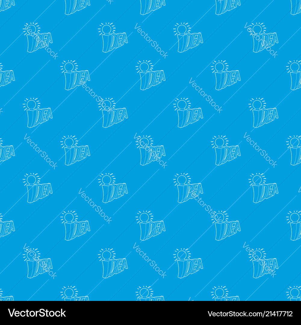 Idea word with light bulb pattern seamless Vector Image