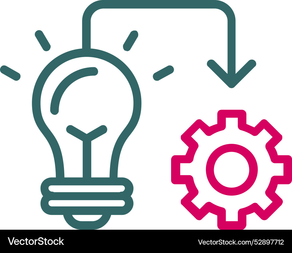 Implementation icon design vector image