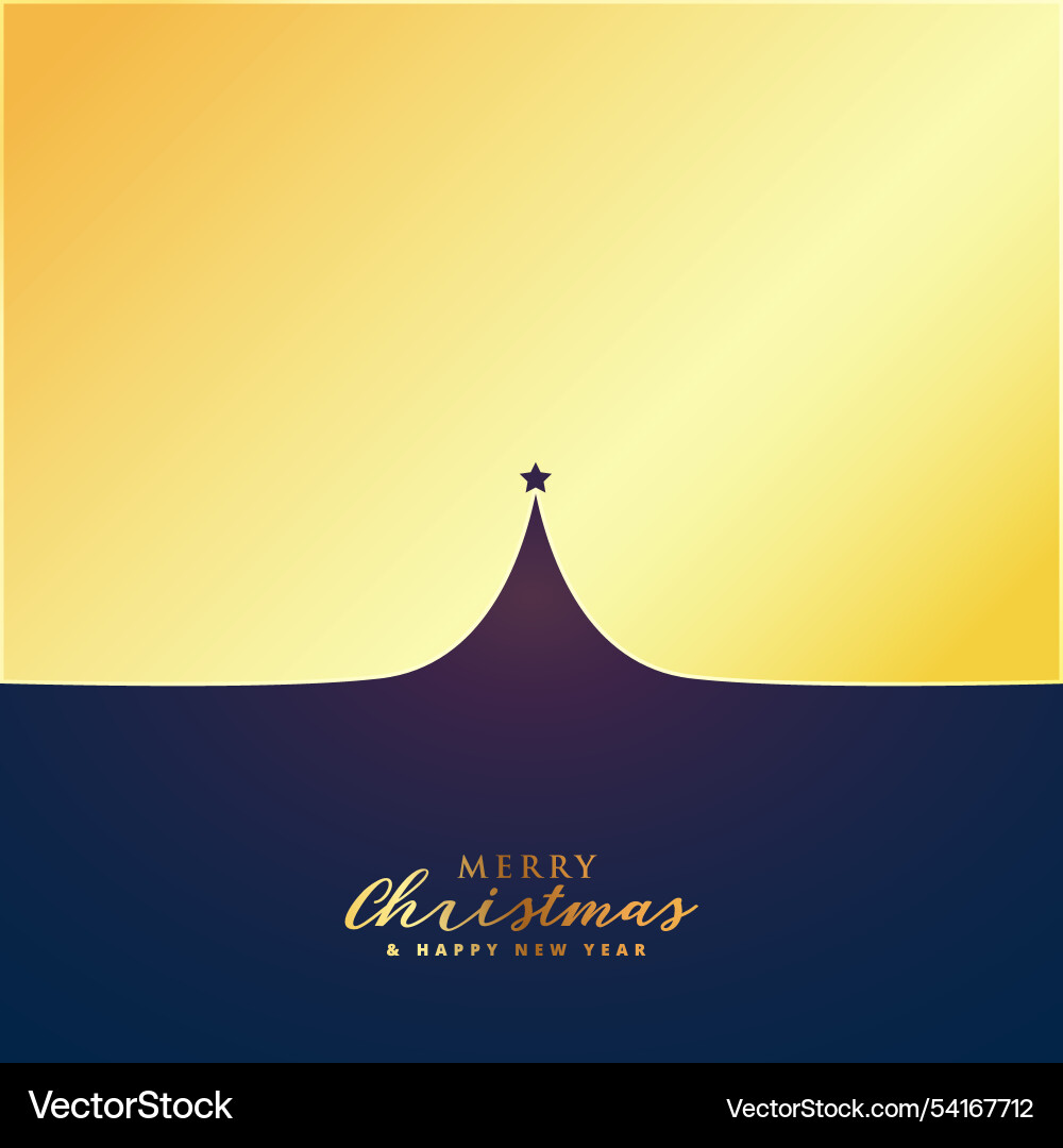 Minimal style xmas tree greeting design Vector Image