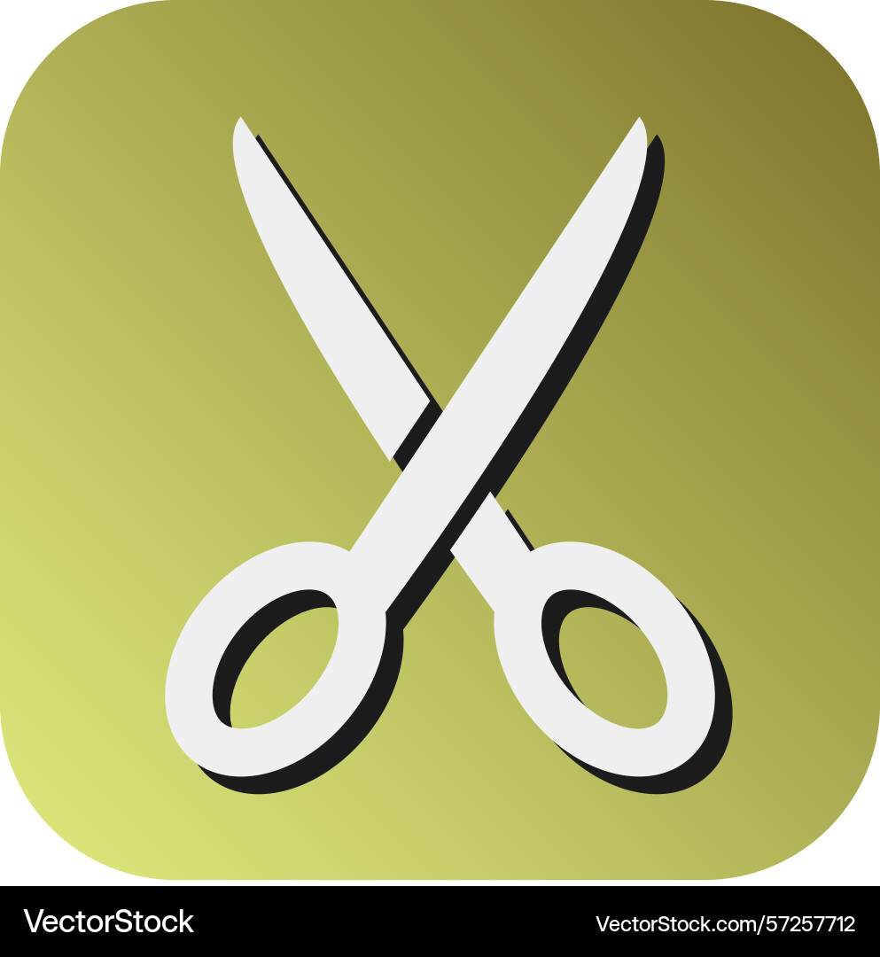 Scissors glyph gradient background icon Vector Image