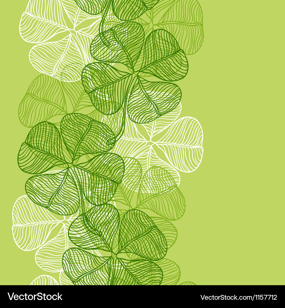 Seamless pattern with abstract clover leaves Vector Image