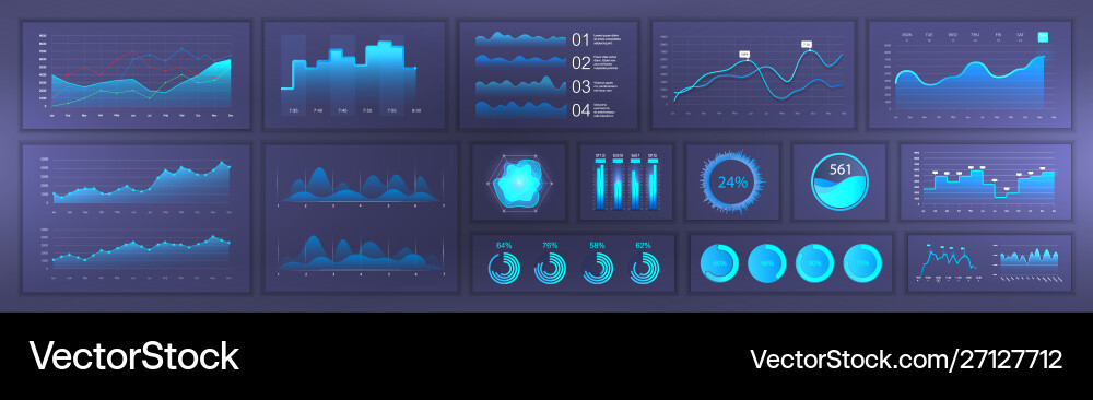 Web elements ui ux design business infographic Vector Image