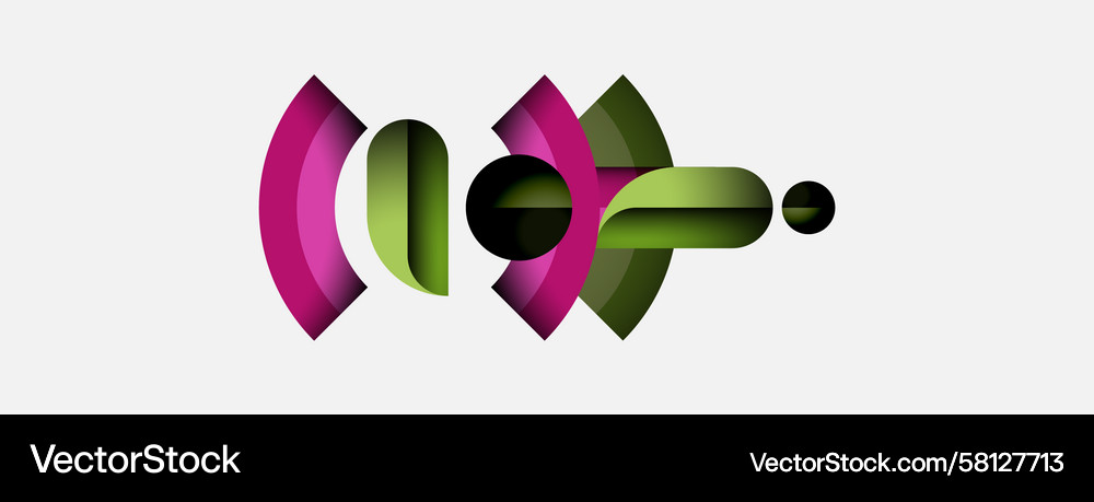 Abstract Overlapping Shapes Vector Image