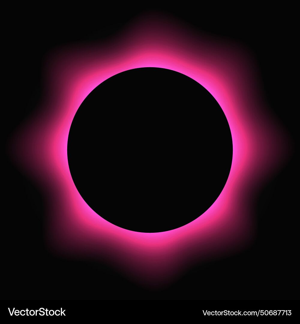 Circle illuminate light frame with color gradient vector image