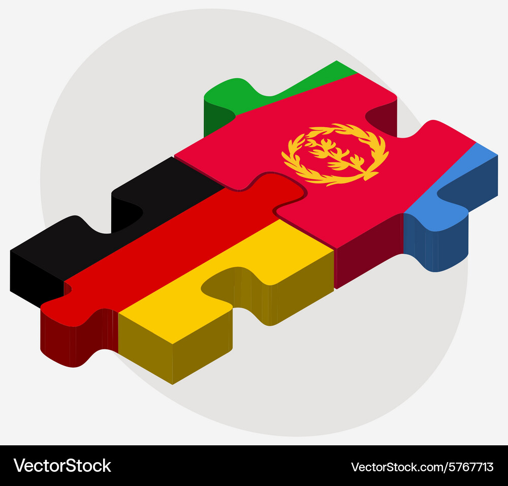 Germany and eritrea flags Vector Image