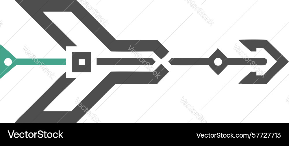 Linked Pfeile Verbindung Workflow-Anzeige vektorbild