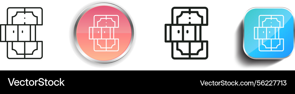 Magic icon thin linear regular and button style Vector Image