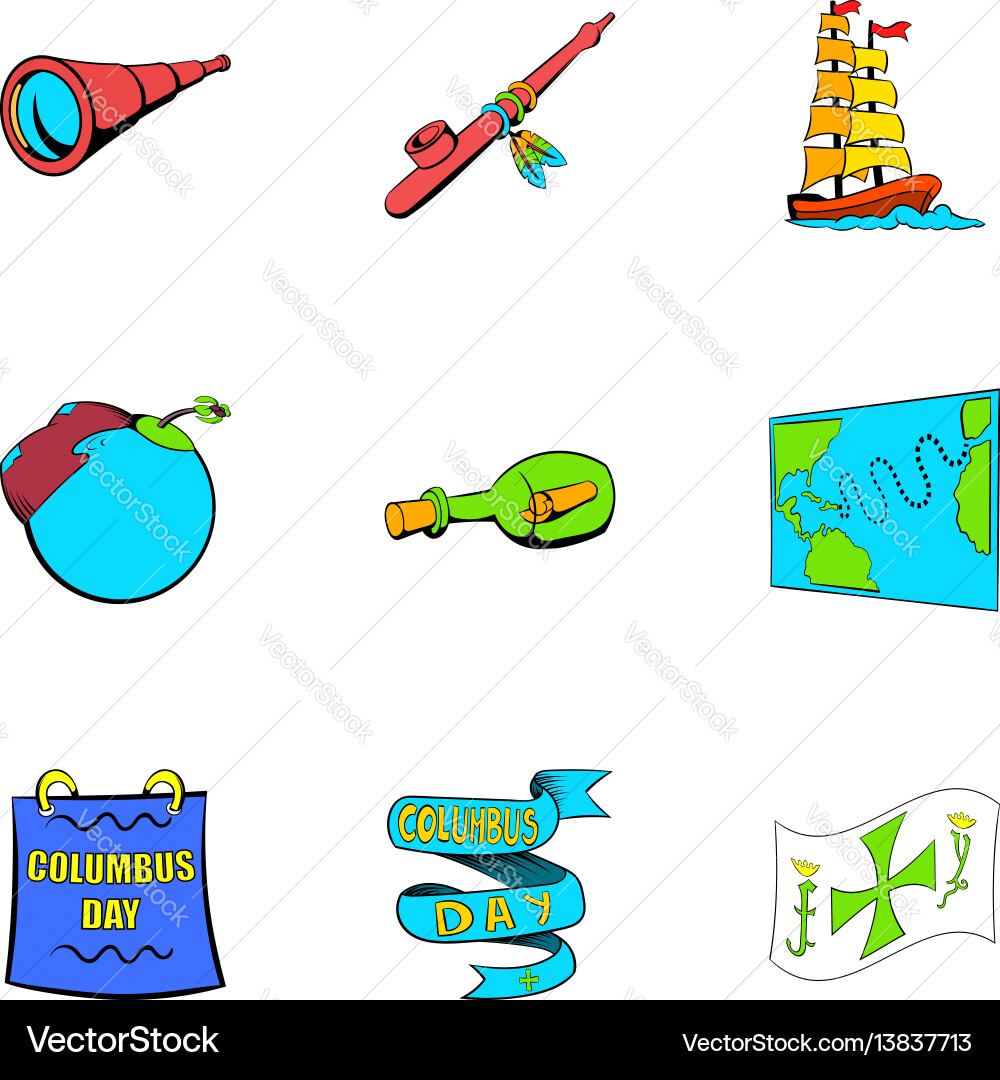 Nautical Spica Icon Set Vector Image