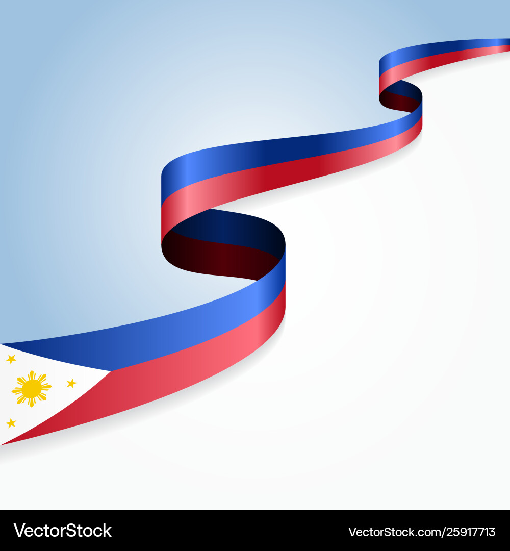 Philippines flag wavy abstract background Vector Image