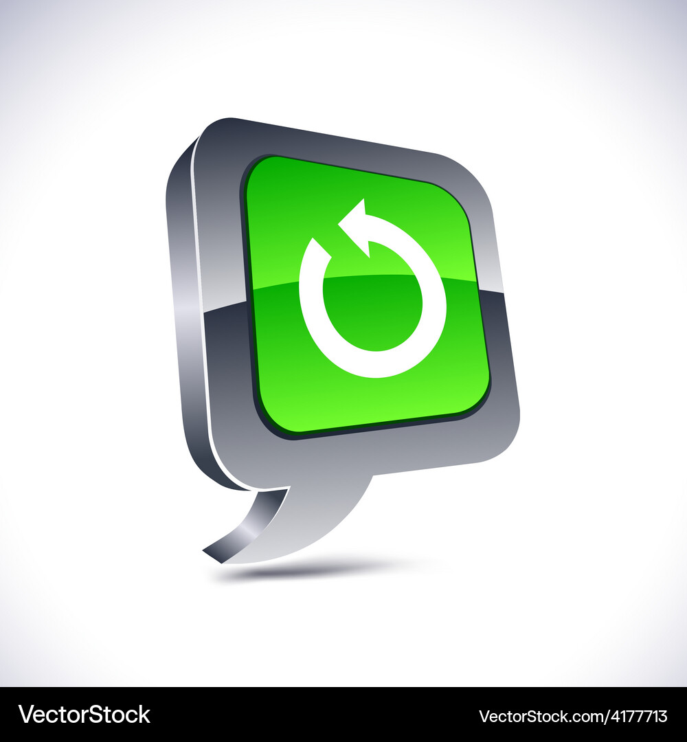Refresh 3d balloon button Vector Image