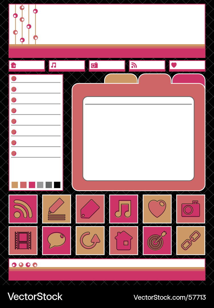 Web template vector image