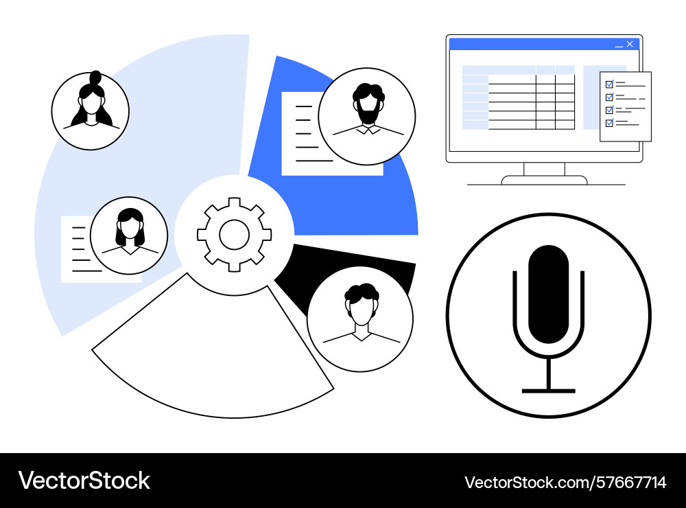 Kooperationsworkflow mit Profilfreigabedaten Kooperationsworkflow mit Profilfreigabedaten vektorbild