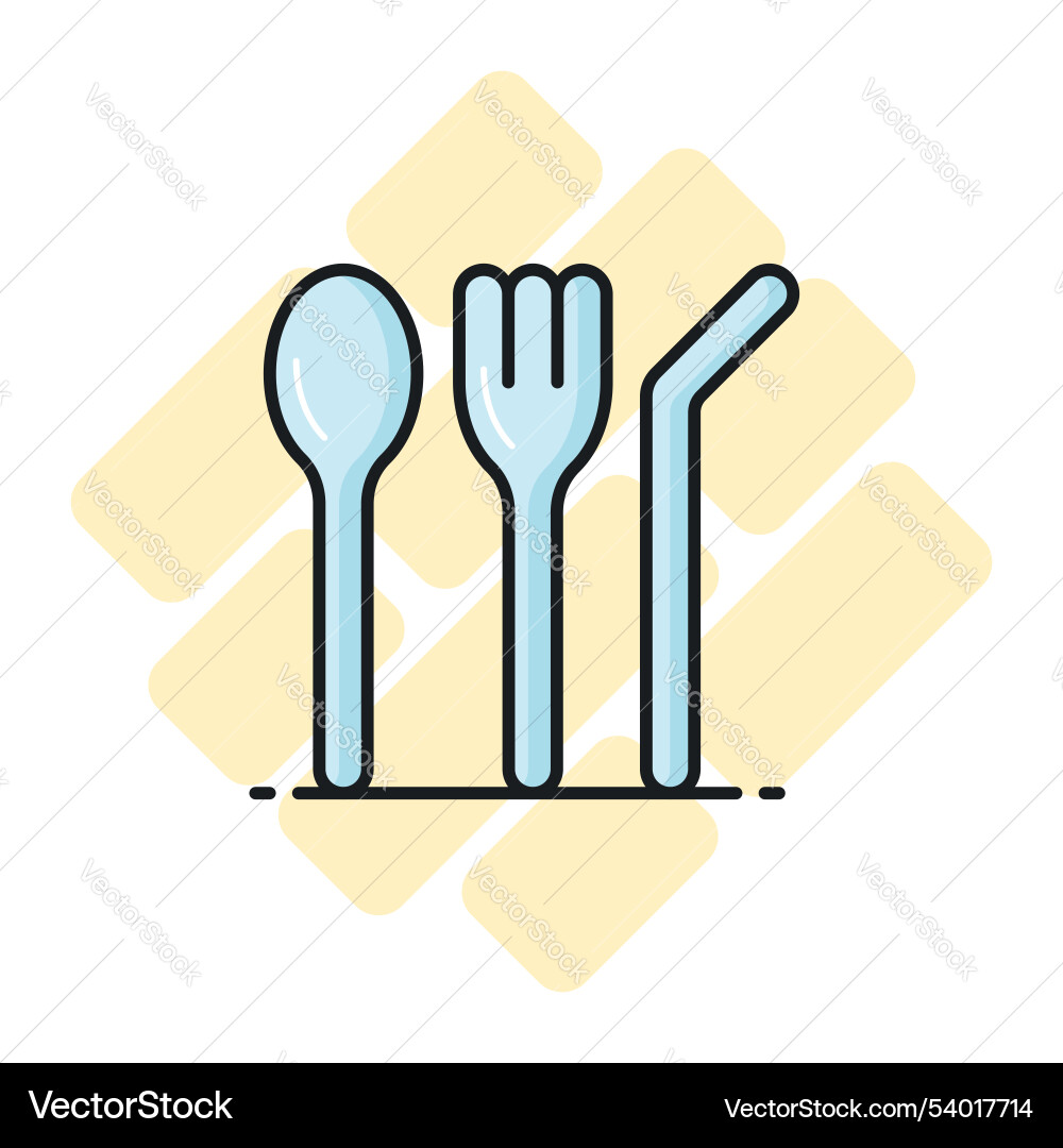 Reusable utensils design in modern style isolated Vector Image