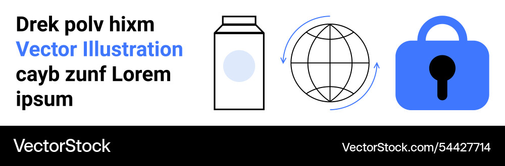 Secure data transfer and global connectivity Secure data transfer and global connectivity vector image