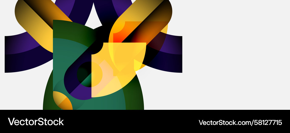 Abstract Colorful Overlapping Shapes Vector Image