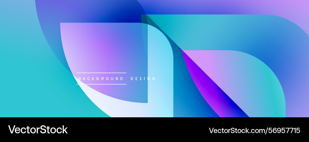 Abstract fluid shapes overlap creating vibrant Vector Image