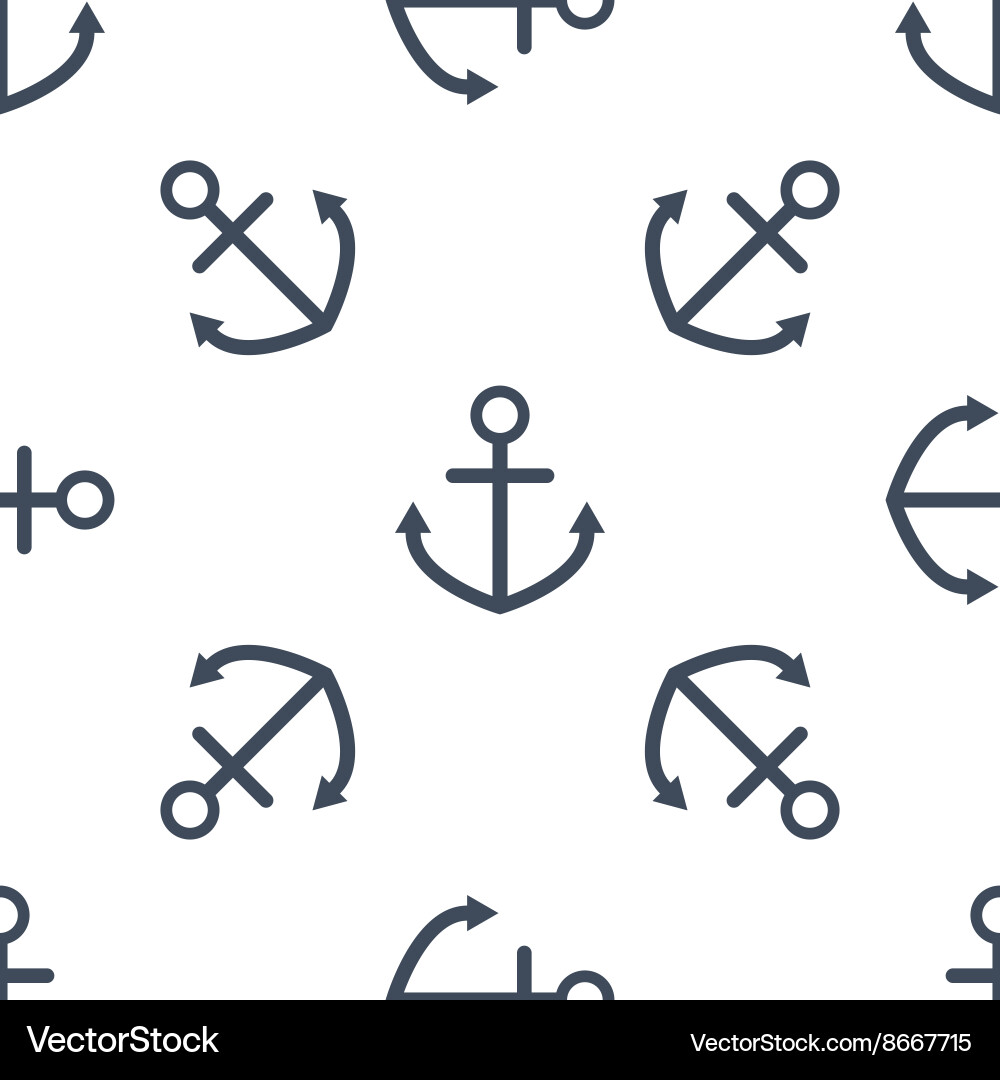 Anchor Seamless Pattern vector image