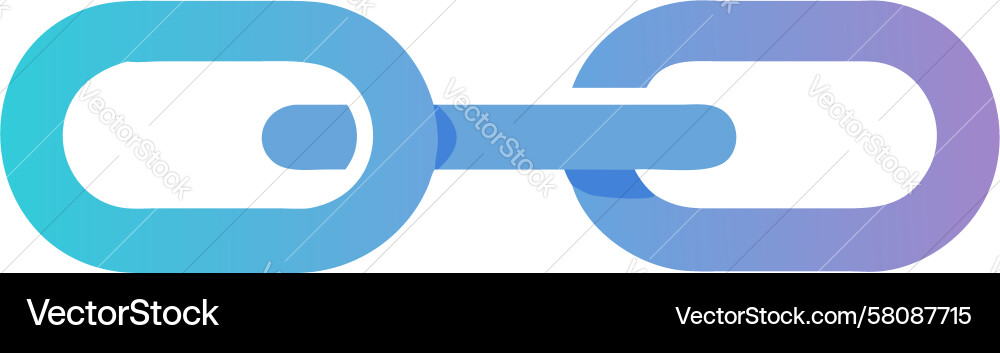 Fluid Chain Link Icon Vector Image