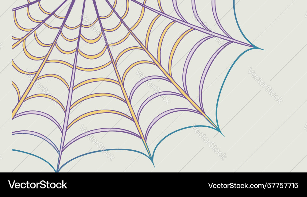 Intricate spider web design for spooky themes vector image