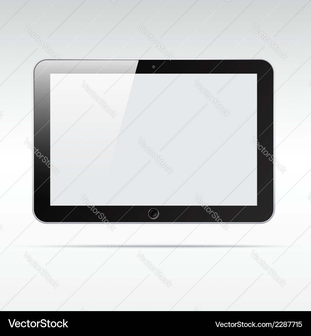 Isolated Tablet Computer on White Background vector image