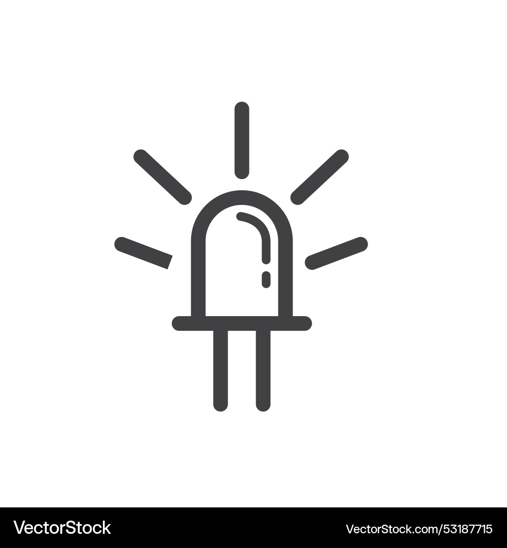 Light indicator icon element design template Light indicator icon element design template vector image