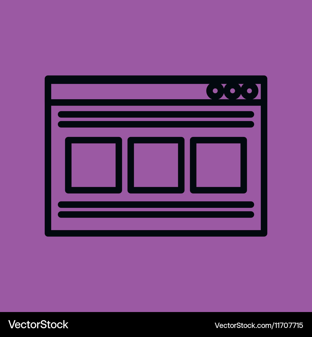 Webpage template with pointer Vector Image