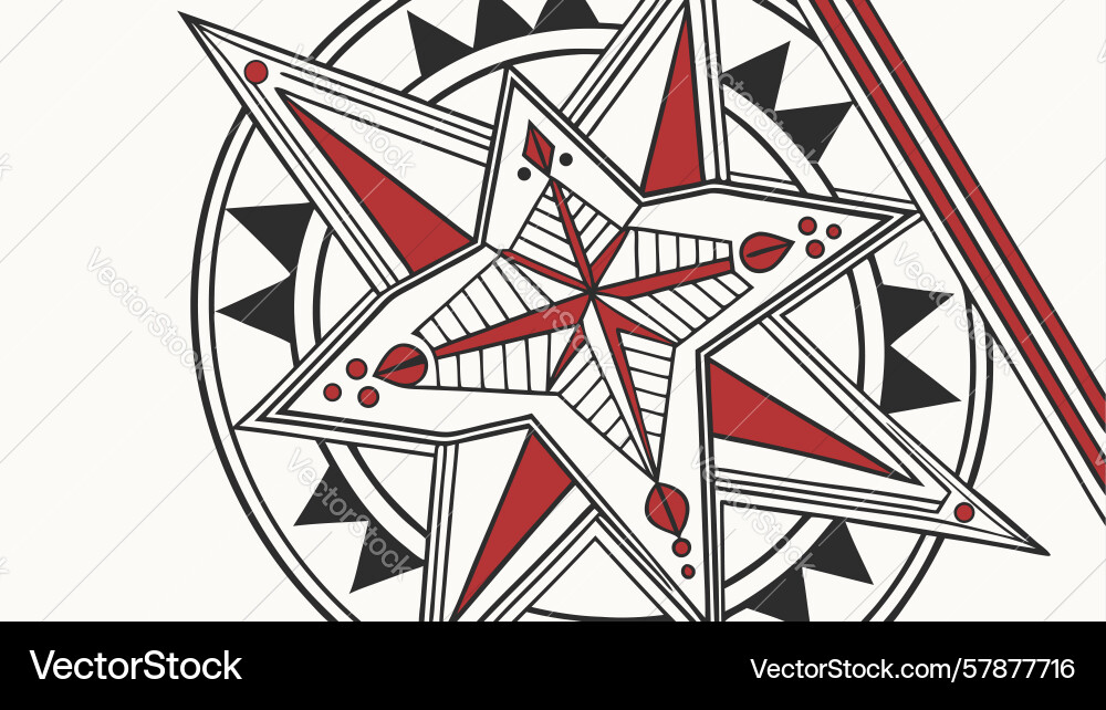Abstract geometric starburst with dynamic lines Vector Image