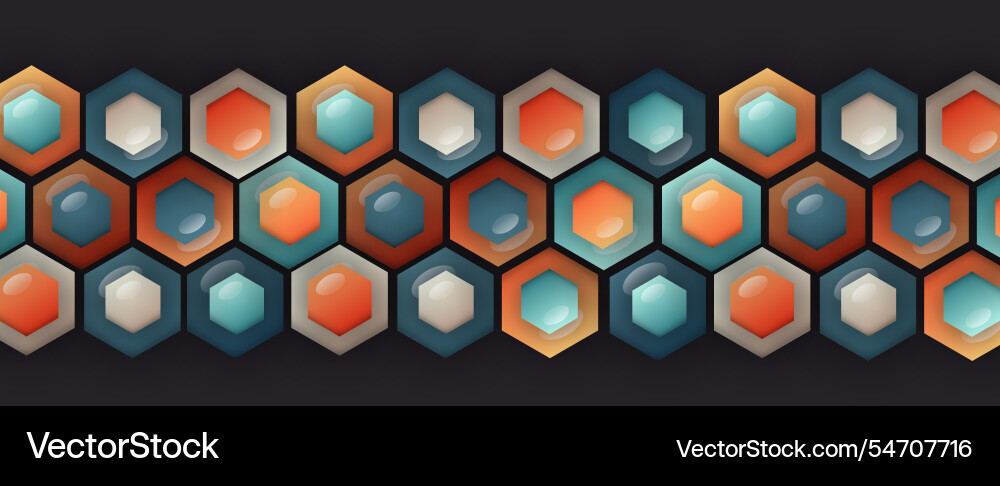 Abstract technology color hexagon background vector image