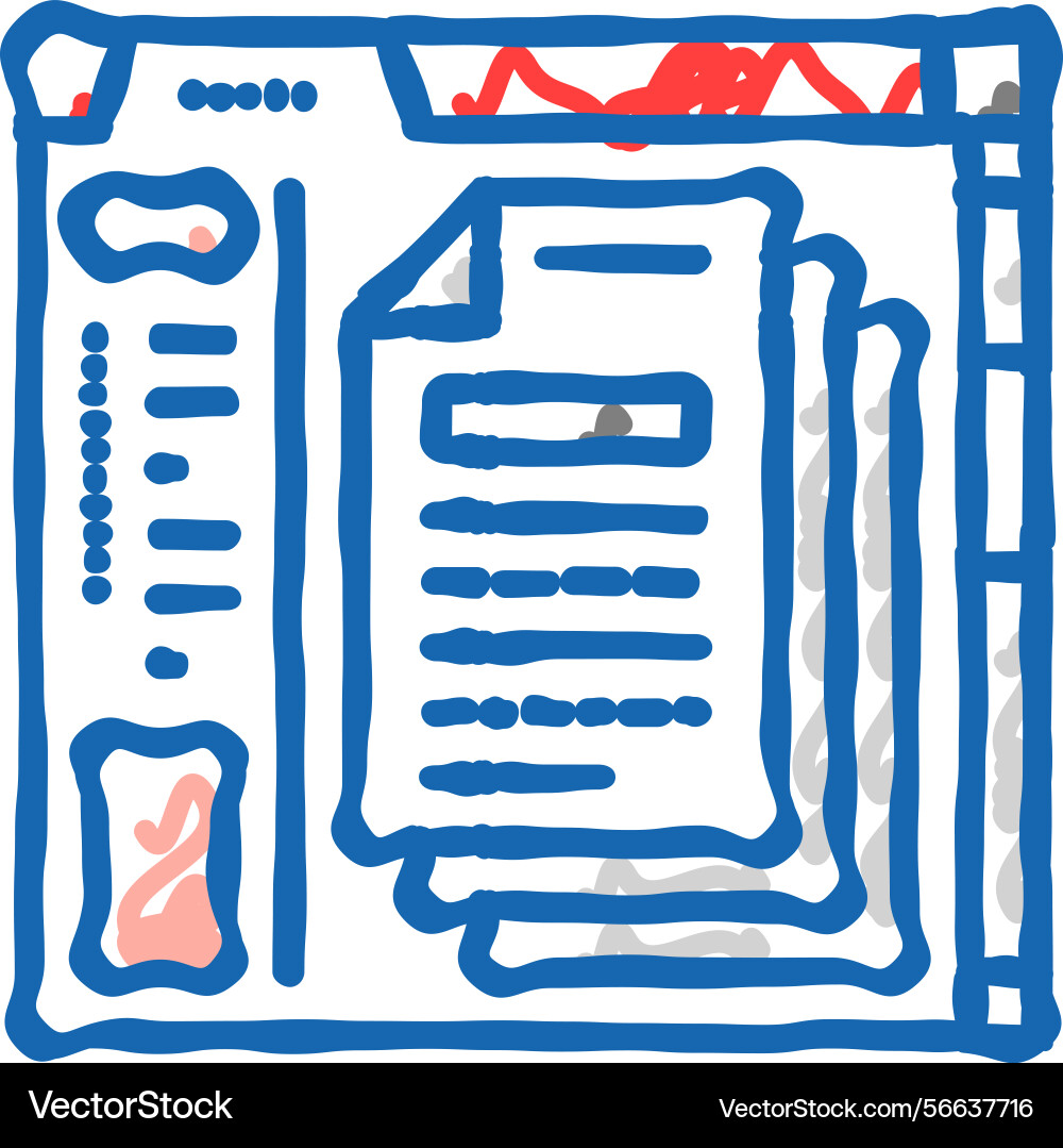 Api documentation technical writer icon doodle Api documentation technical writer icon doodle vector image