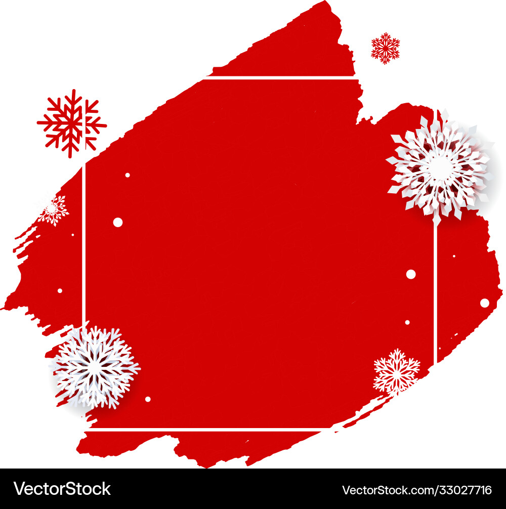 Christmas poster with blobs isolated white vector image