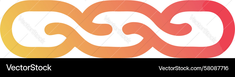 Complex Interlinked Chain Icon Vector Image