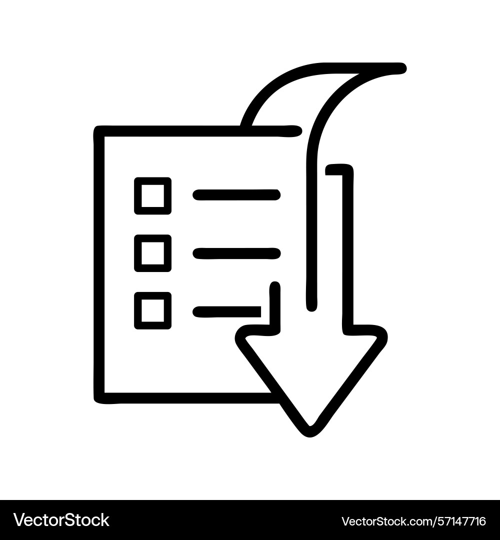 Downloading checklist document data transfer vector image