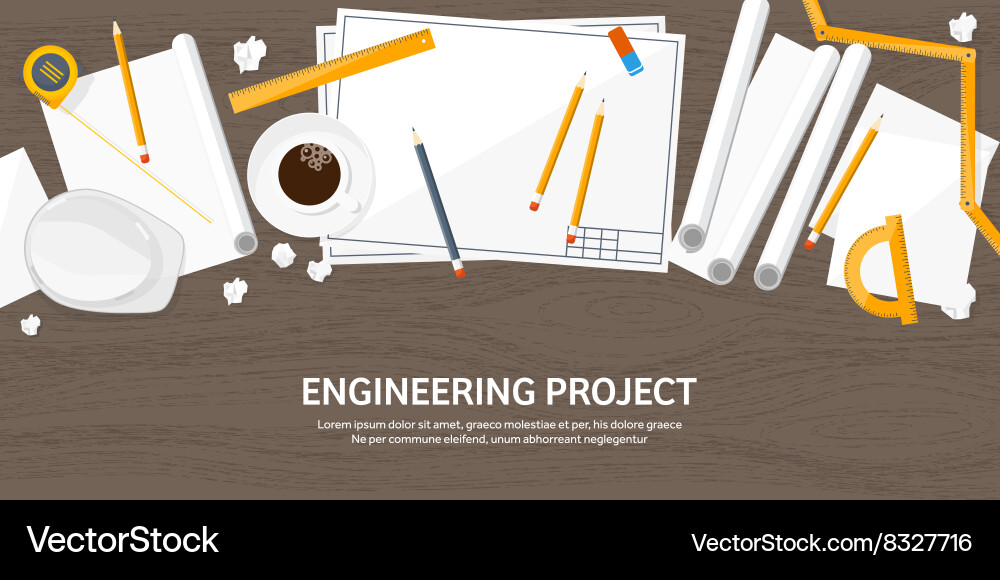 Engineering and architecture vector image