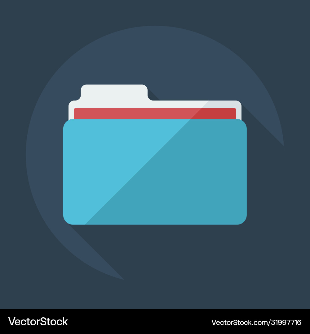 Flat modern design with shadow icons folder vector image