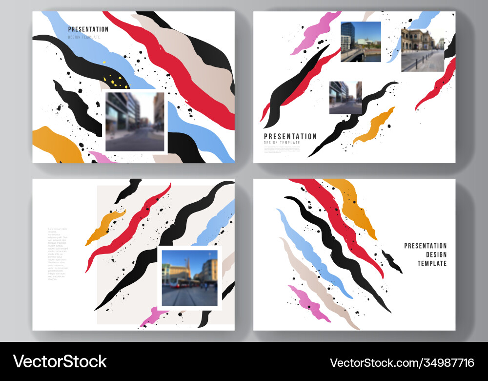 Layout presentation slides design vector image