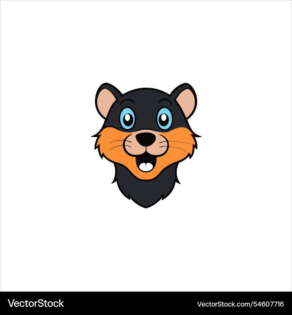 Powerful mighty mink head cartoon for logos Powerful mighty mink head cartoon for logos Vector Image