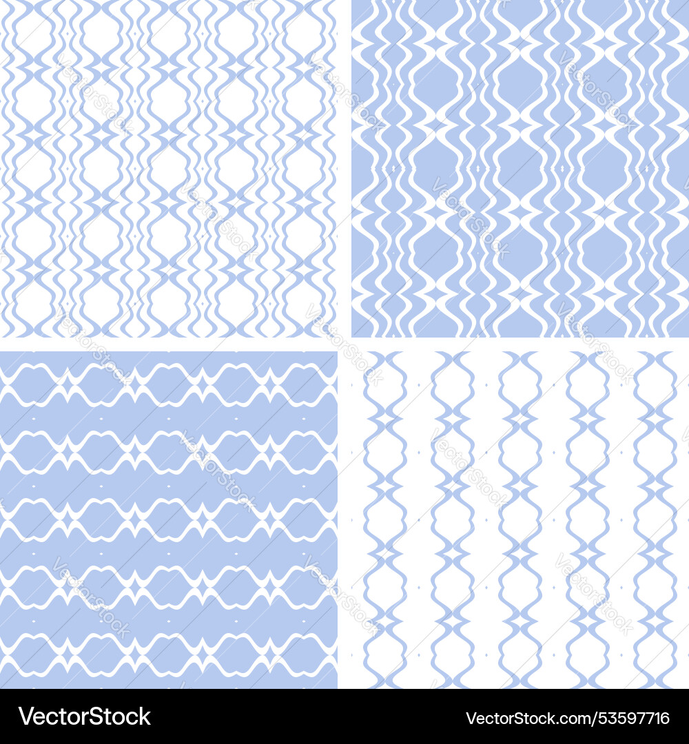 Seamless patterns set Vector Image
