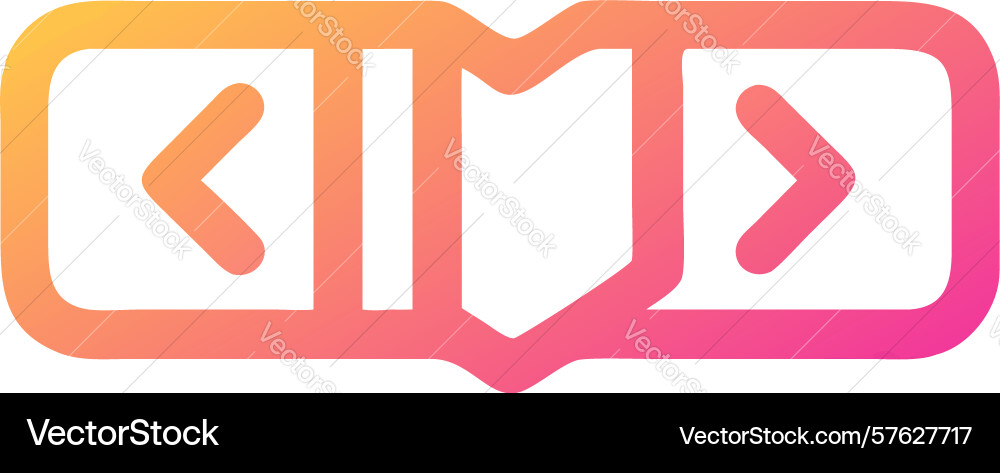 Code brackets icon for programming vector image