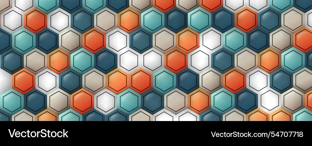 Abstract technology color hexagon background Abstract technology color hexagon background vector image