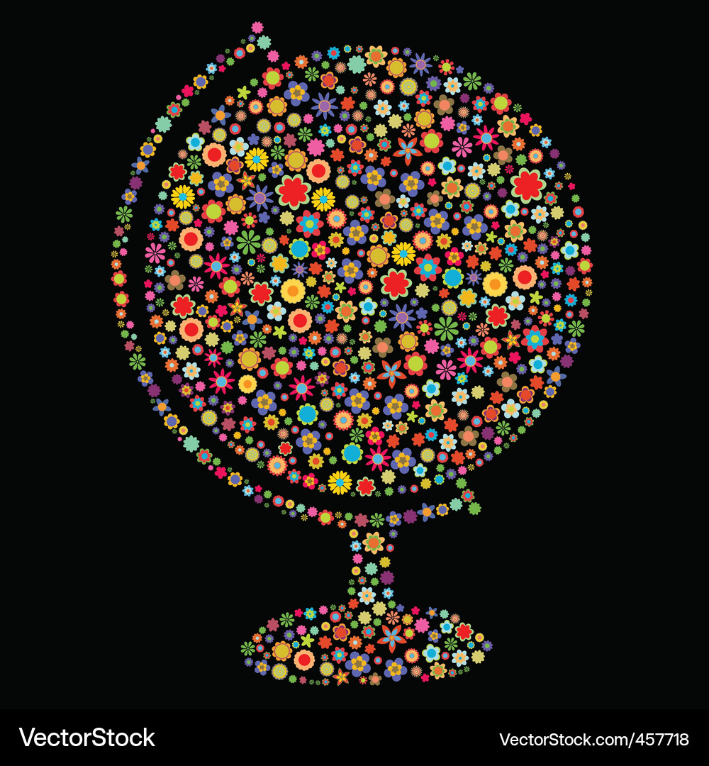 Globe shape Vector Image