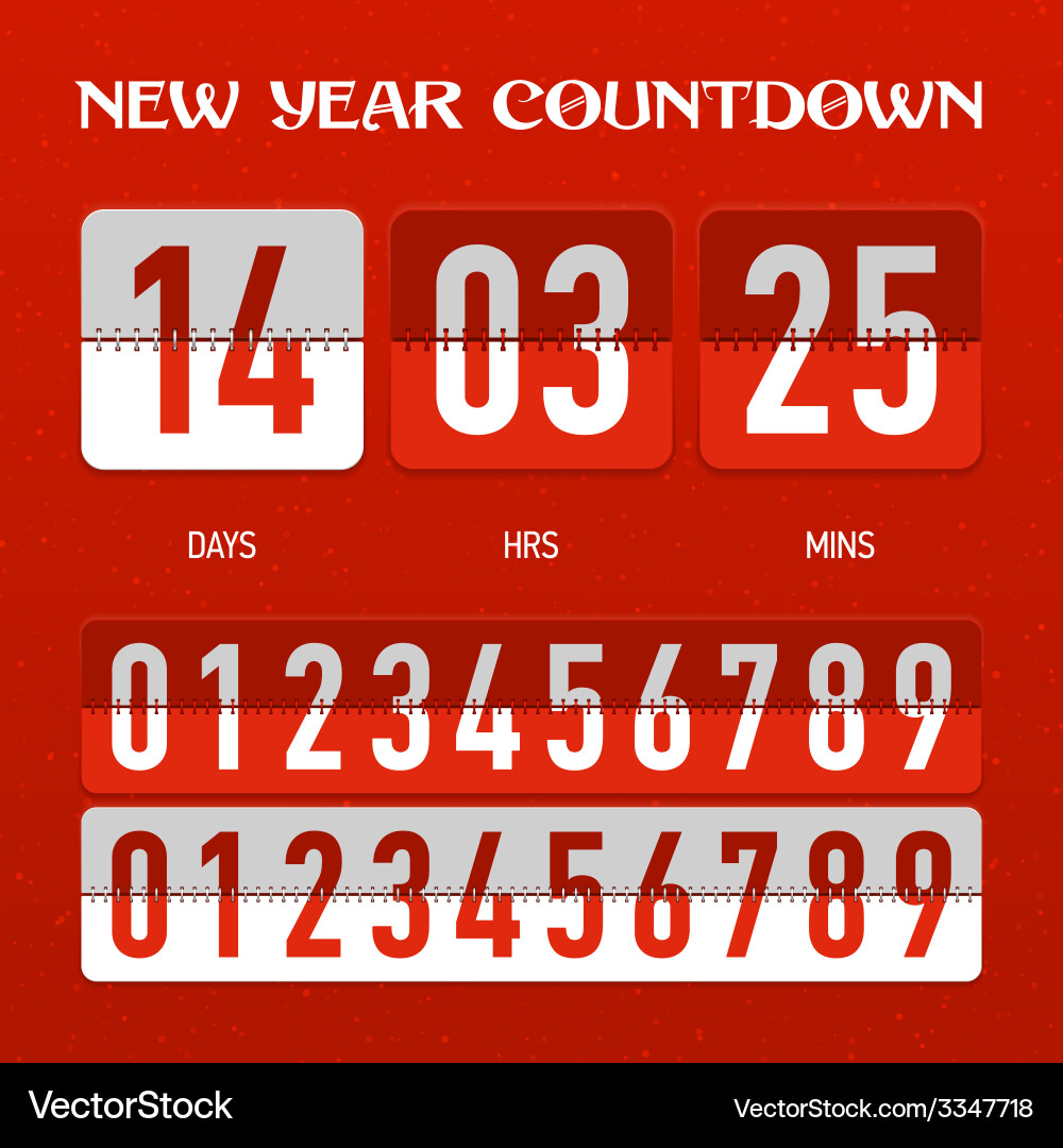 New Year Countdown Timer Vector Image
