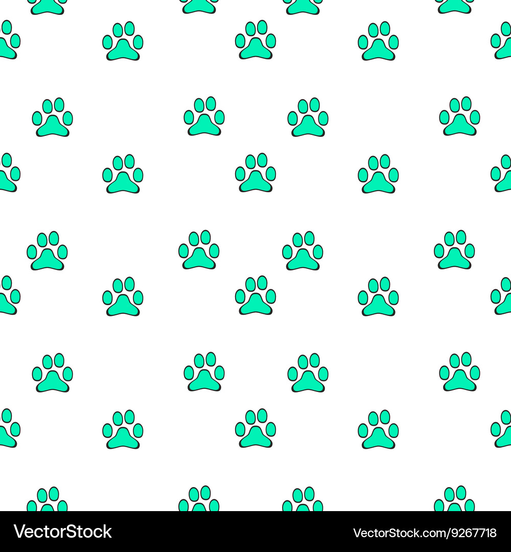 Paw background pattern Vector Image